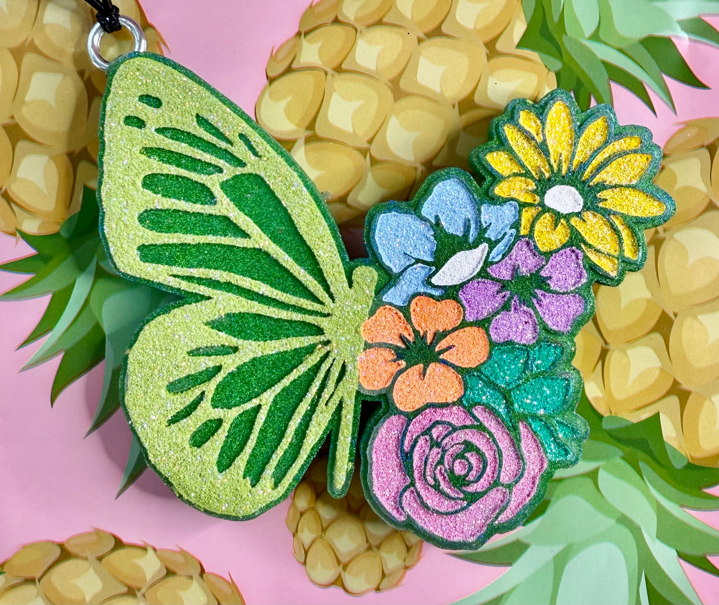 Flowery butterfly freshie