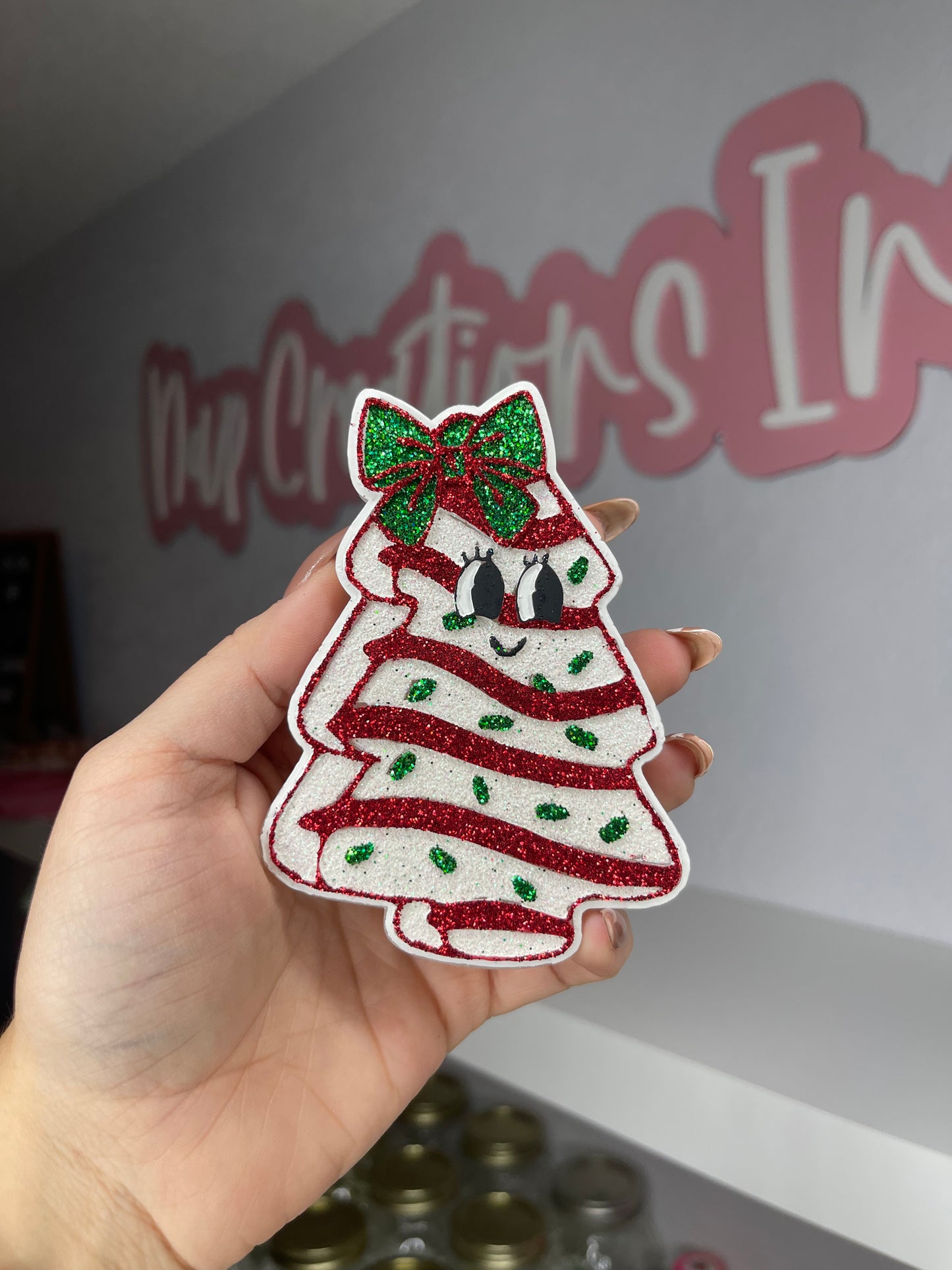 Christmas tree (glitter) freshie